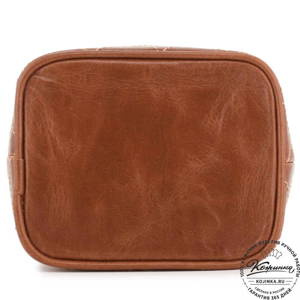 Женская кожаная сумка "Жизель" (коричневый)