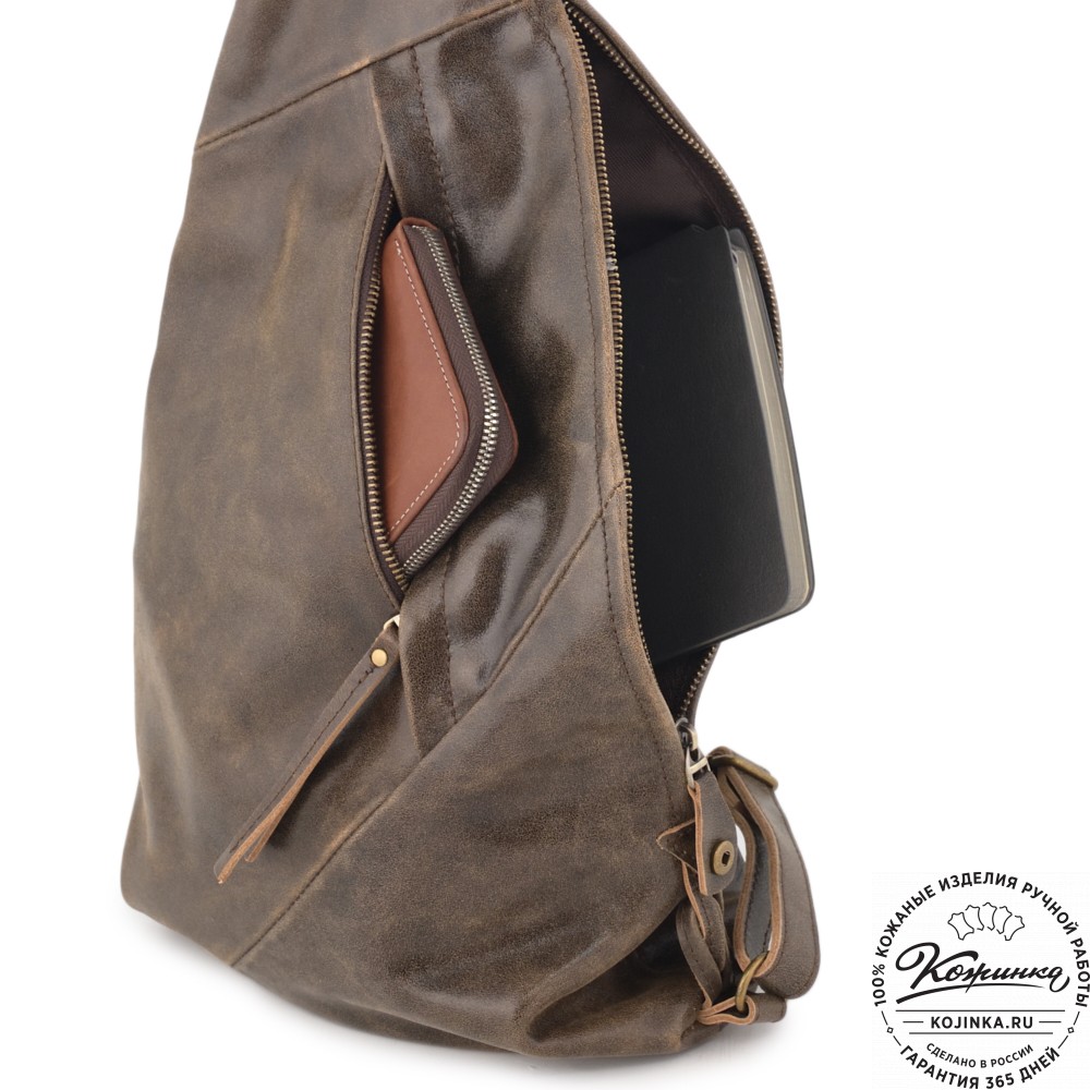Кожаный рюкзак "Африка" (коричневый наппа)