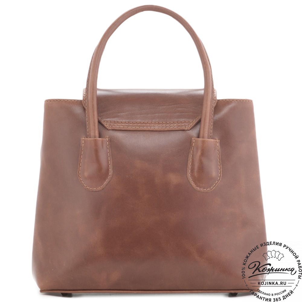Женская кожаная сумка "Ванесса" (коньяк глянец)