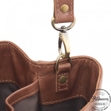 Женская кожаная сумка "Ванесса" (коньяк глянец)