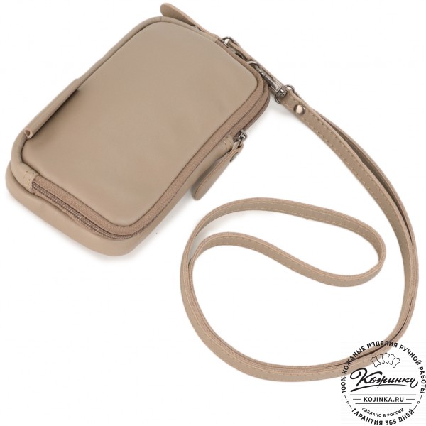 Кожаный клатч "Денвер" (капучино). фото 1