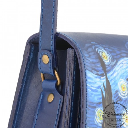 Кожаная сумка ручной работы "Джульетта-нью" "Звездная ночь"