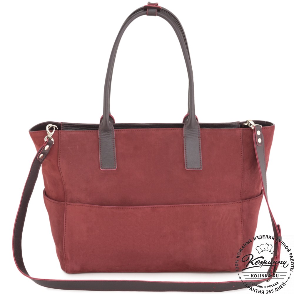 Кожаная женская сумка "Калипсо" (бордо)