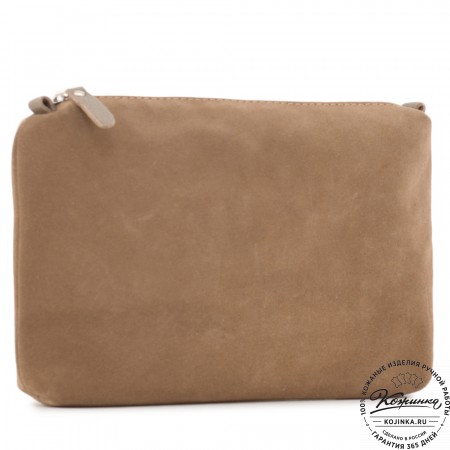 Кожаная косметичка "Лорен" (капучино)