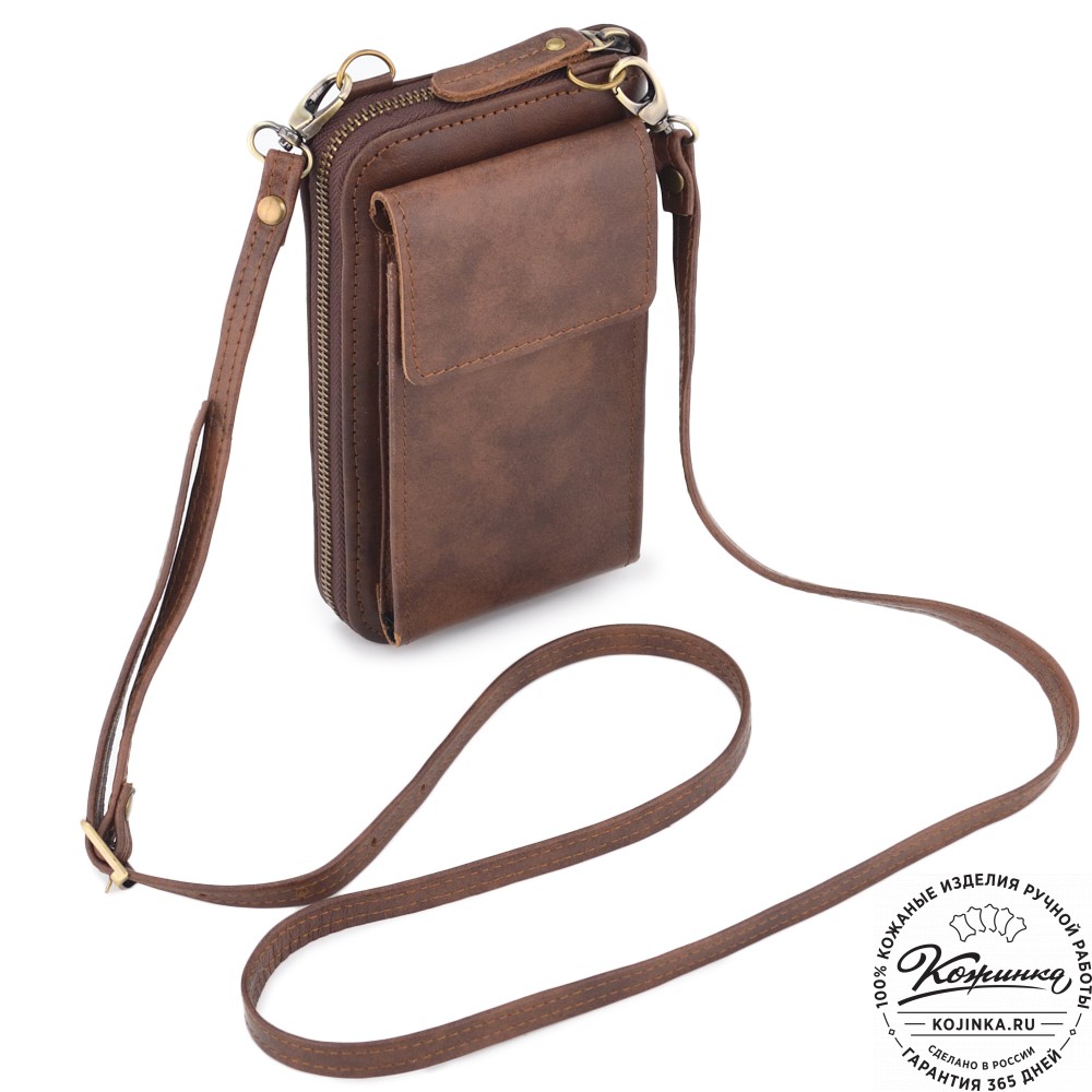 Кожаный клатч "Чукотка" (коричневый) 