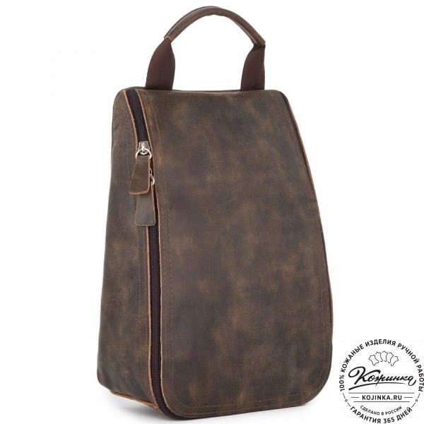 Кожаный несессер "Каспий " (коричневая наппа). фото 1