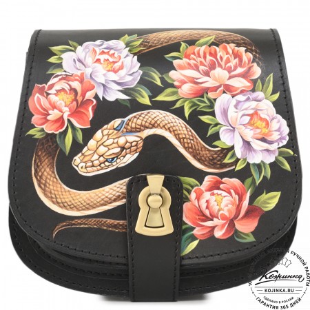 Кожаная сумка ручной работы "Джульетта-нью" "Змея"