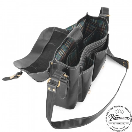  Кожаная сумка  "Форман" (черная)