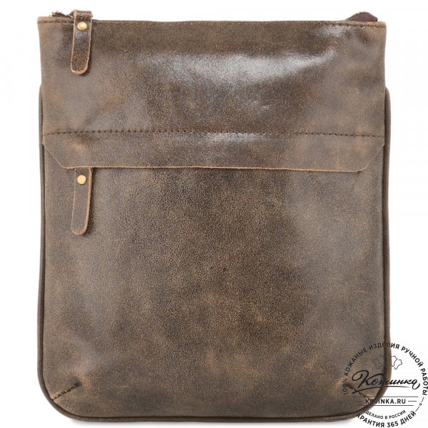 Мужская кожаная сумка "Говард" (коричневая наппа). фото 1