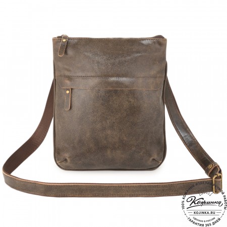 Мужская кожаная сумка "Говард" (коричневая наппа)