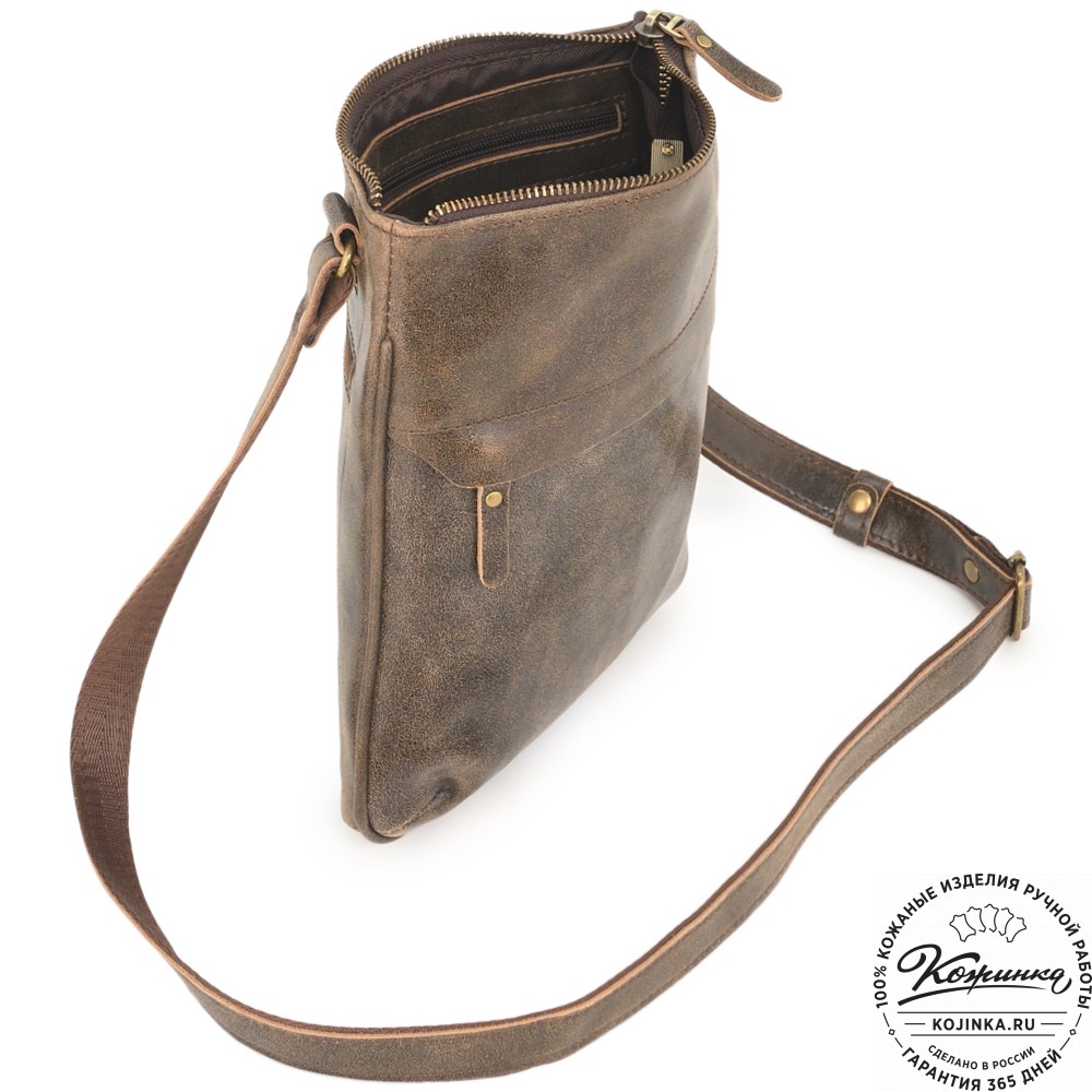 Мужская кожаная сумка "Говард" (коричневая наппа)