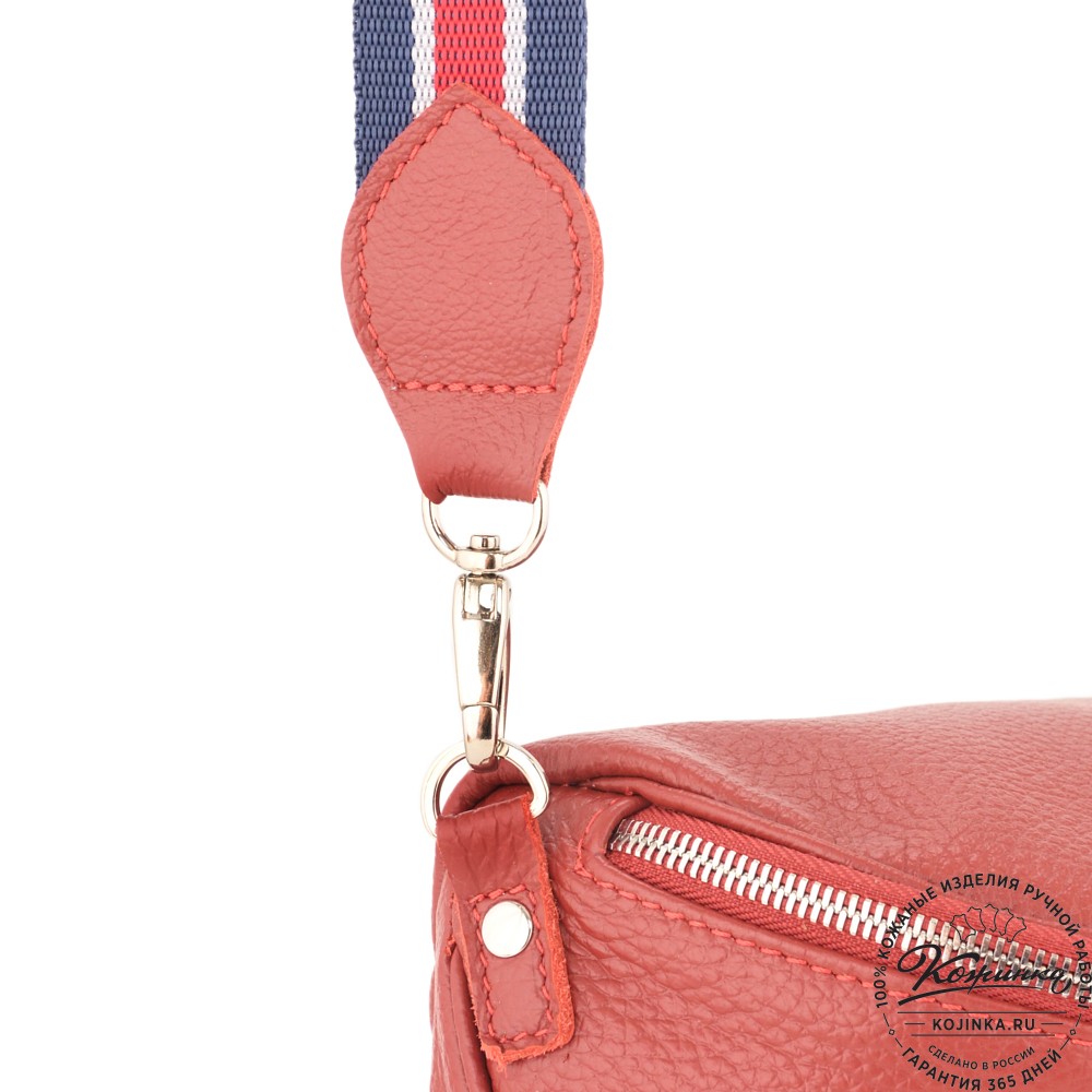 Женская кожаная сумка "Либерти" (красная)