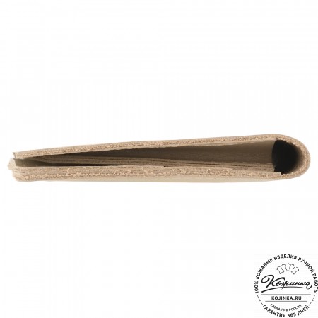 Кожаный бумажник для документов "Неаполь" (бежевый)