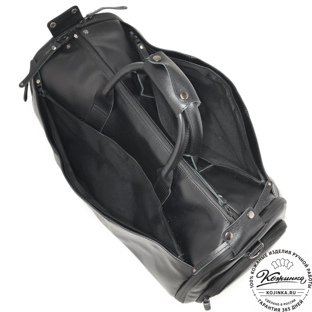 Кожаная сумка-портплед "Титан" (черный)