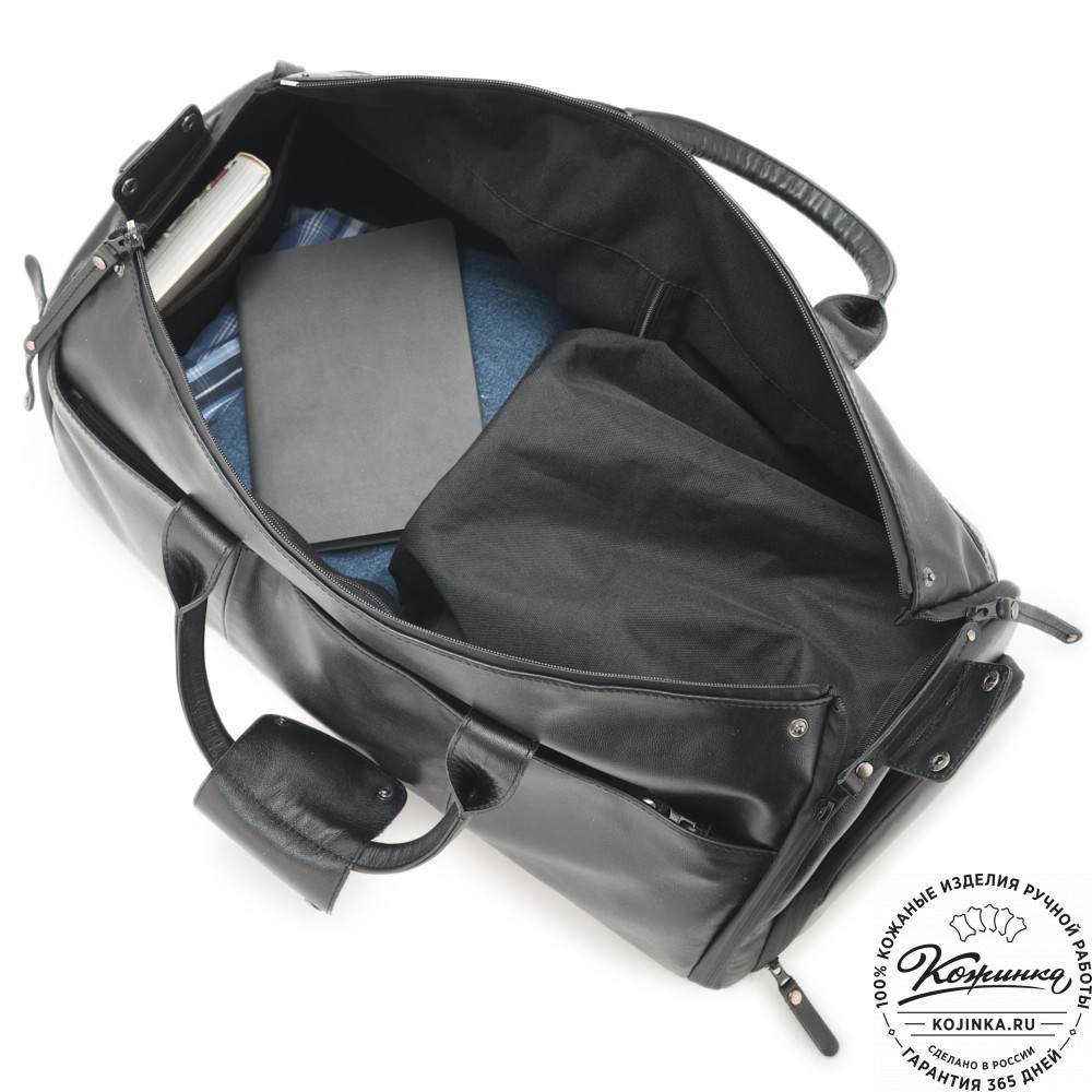 Кожаная сумка-портплед "Титан" (черный)