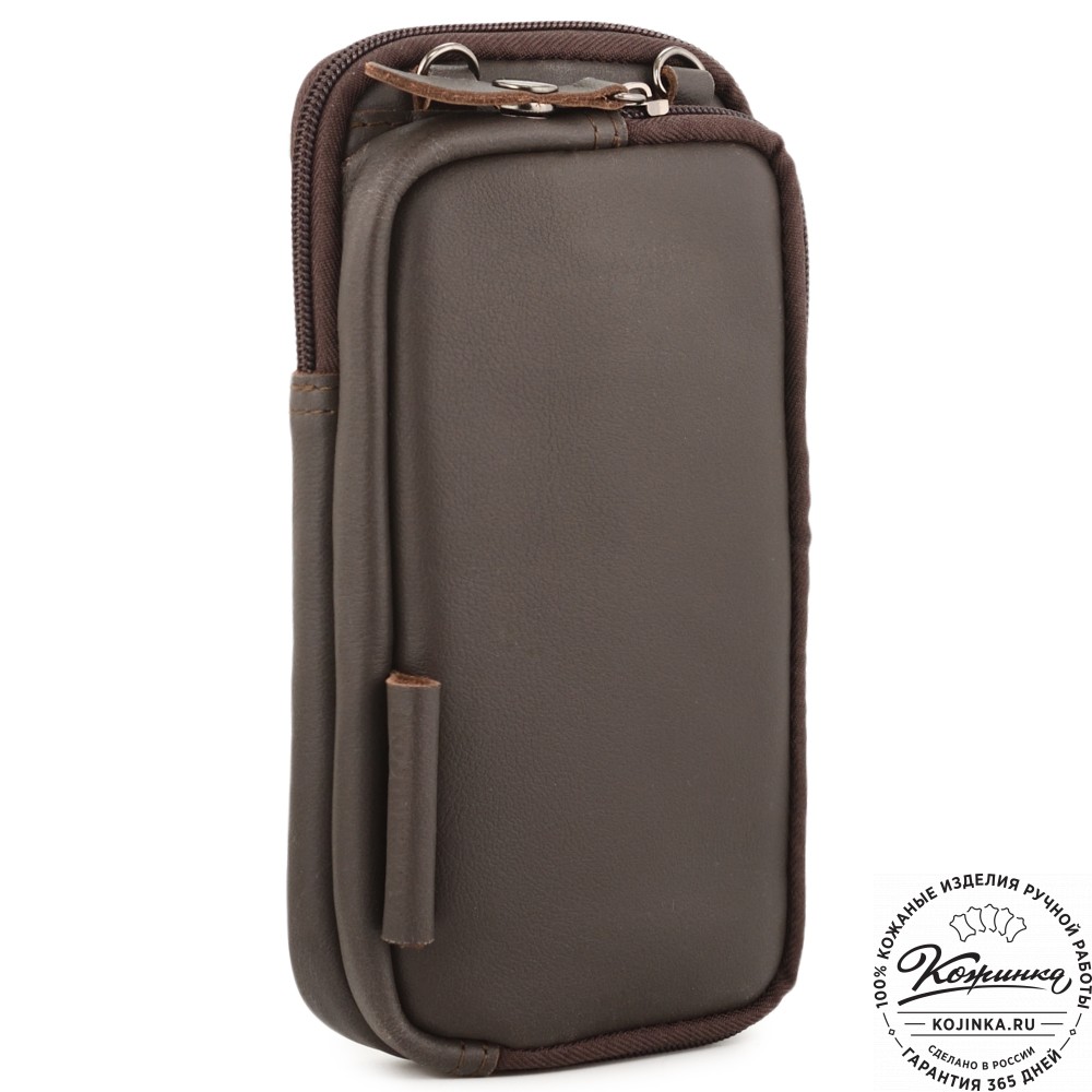 Кожаный клатч "Денвер" (темно-коричневый)