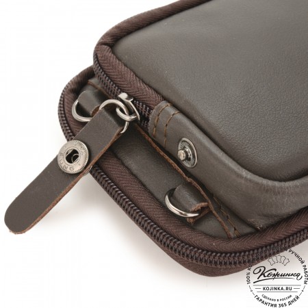 Кожаный клатч "Денвер" (темно-коричневый)