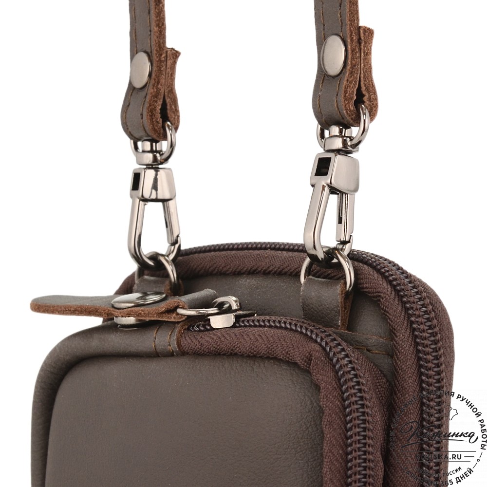 Кожаный клатч "Денвер" (темно-коричневый)