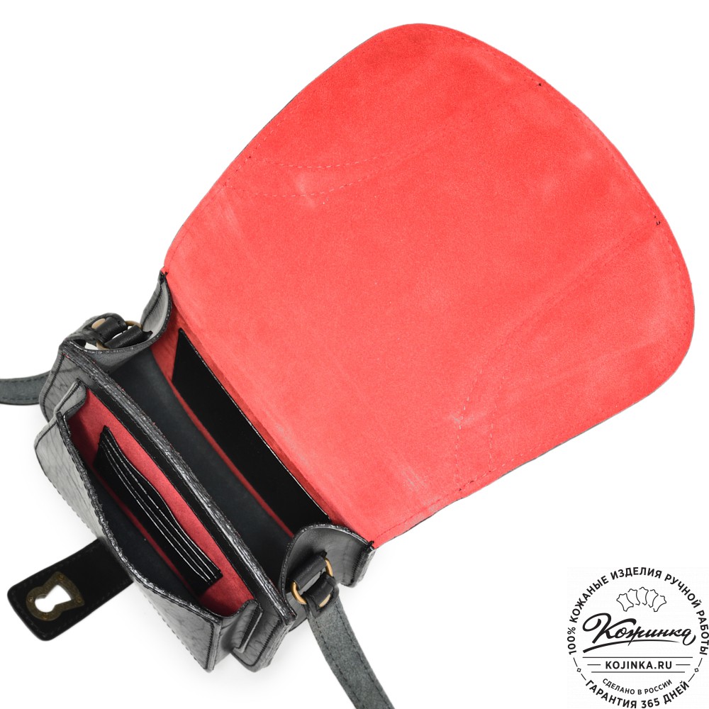 Кожаная сумка ручной работы "Джульетта-нью" (черная)