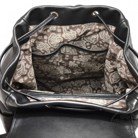 Женский кожаный рюкзак "Франческа" (черный)