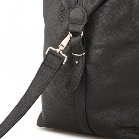 Кожаная дорожно-спортивная сумка "Англия БИГ" (фактура черный)