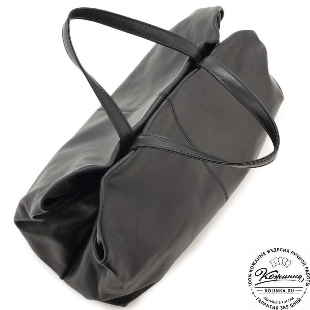 Женская кожаная сумка "Испания" (черная)