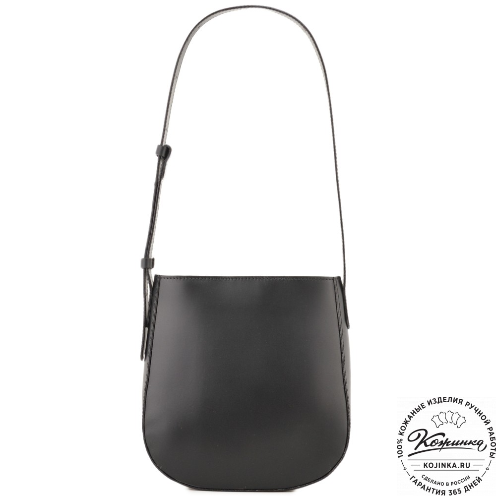 Женская кожаная сумка "Кантри" (черная)