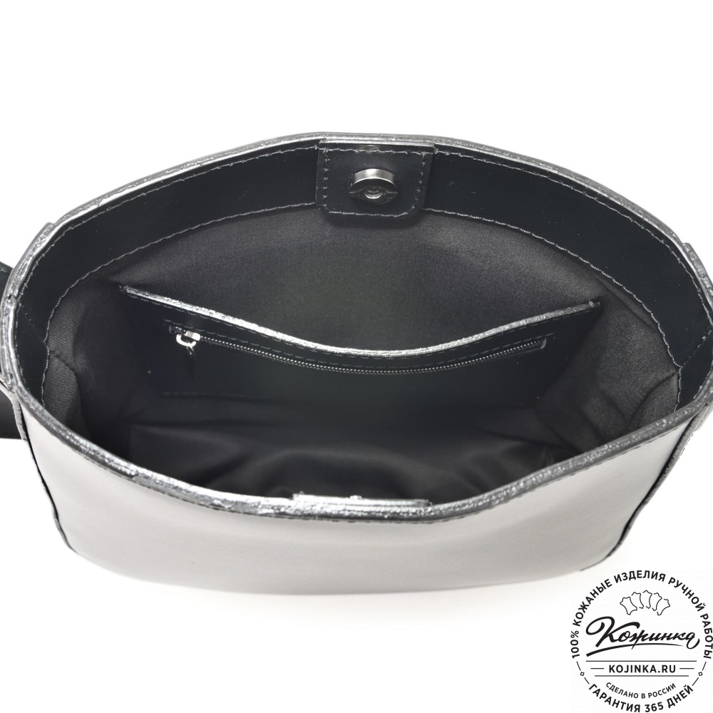 Женская кожаная сумка "Кантри" (черная)