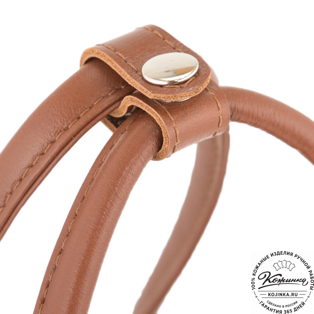 Женская кожаная сумка "Тамань" велюр (рыжий)