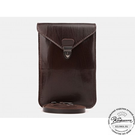 Кожаный клатч "Филадельфия макси" (коричневый)
