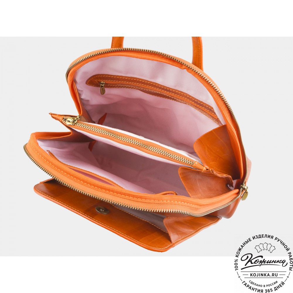 Кожаный рюкзак "Королева с картами" 