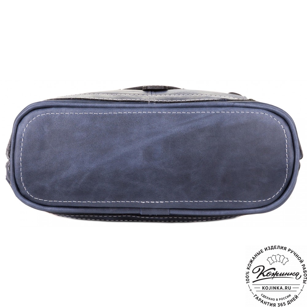 Кожаная сумка-рюкзак «Бора-бора» (темно-синий)