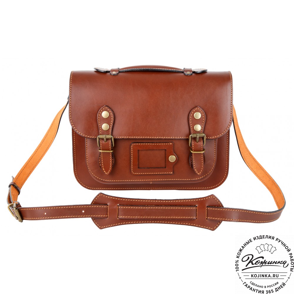 Кожаный портфель "Сатчел"  (коричневый)