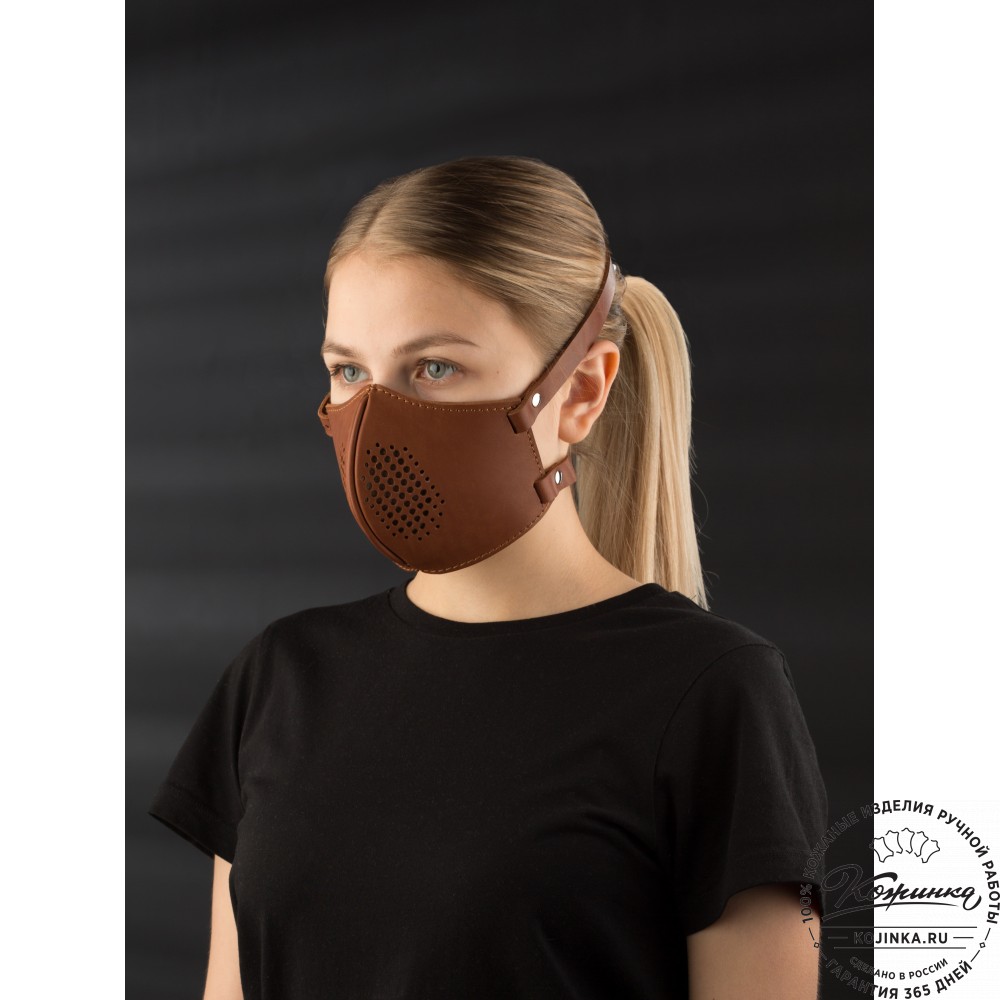 Кожаная маска Ренегат (коричневая)