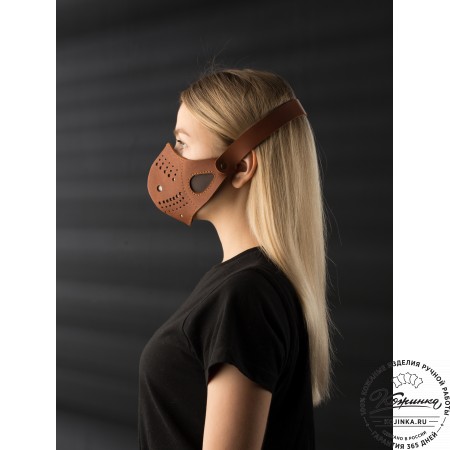 Кожаная маска Бионик (коричневая)
