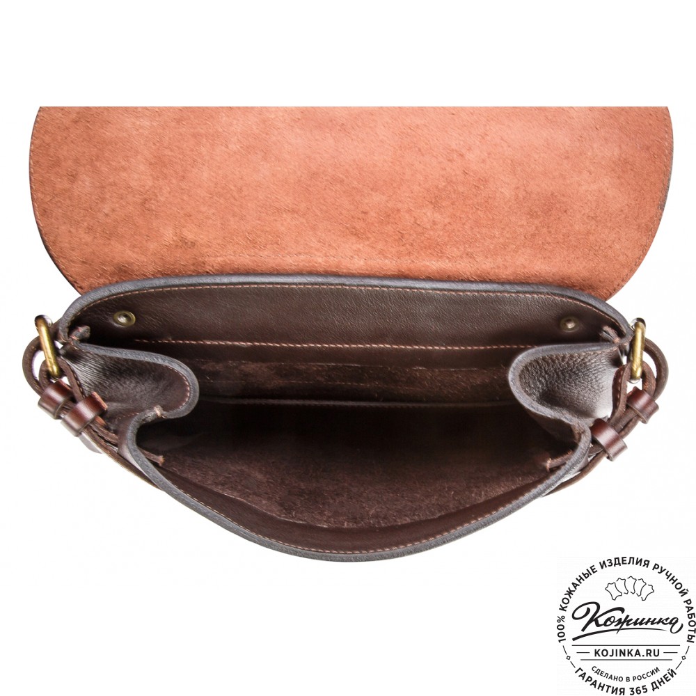 Кожаный рюкзак "Рафаэль New" (коричневый с темно-коричневым)