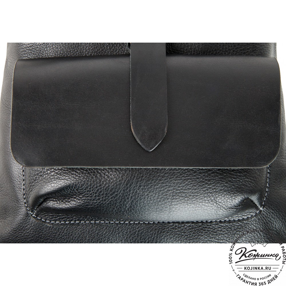 Кожаный рюкзак "Gray" (черный)