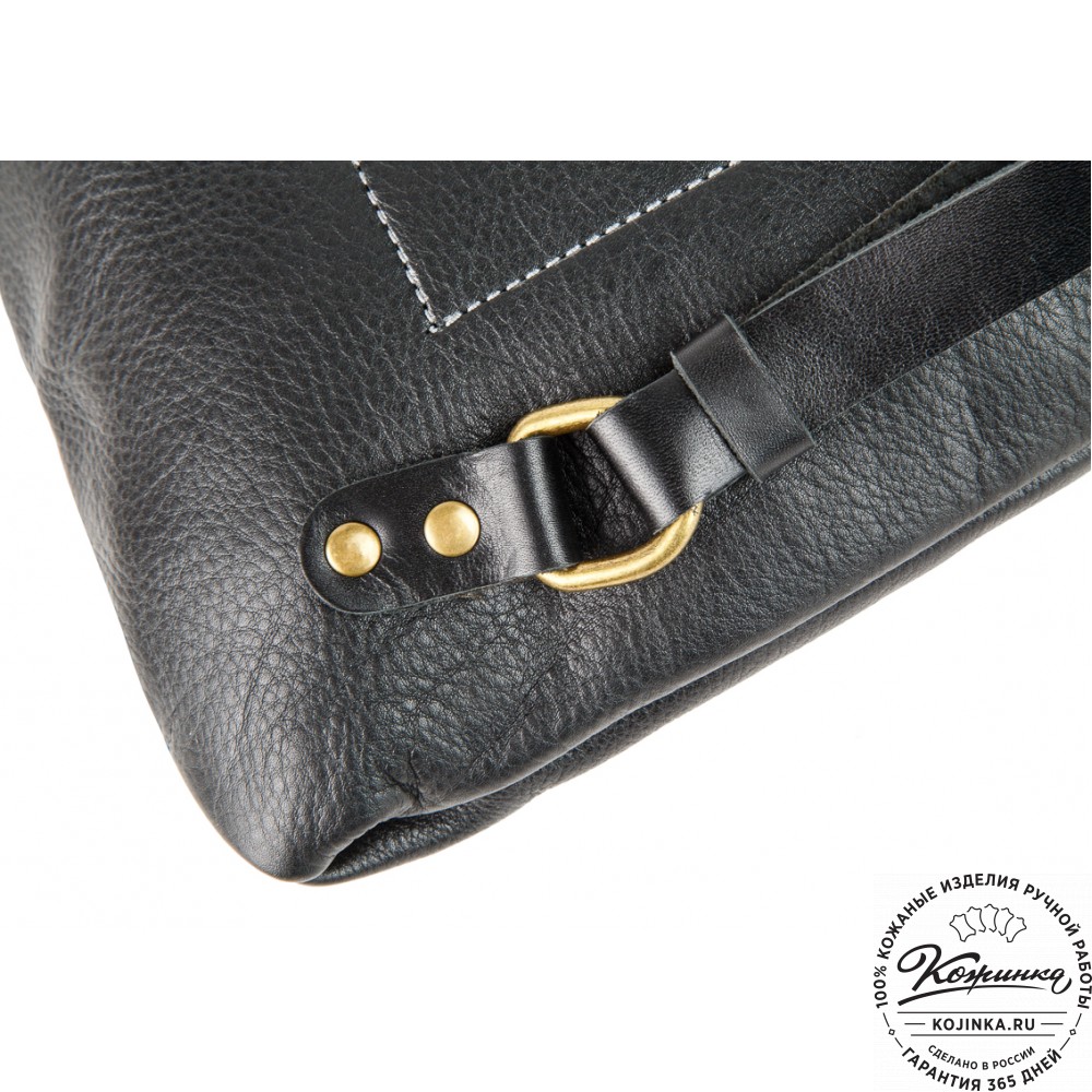 Кожаный рюкзак "Gray" (черный)