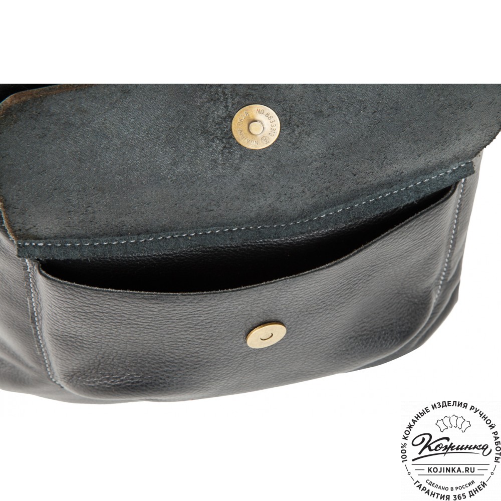 Кожаный рюкзак "Gray" (черный)