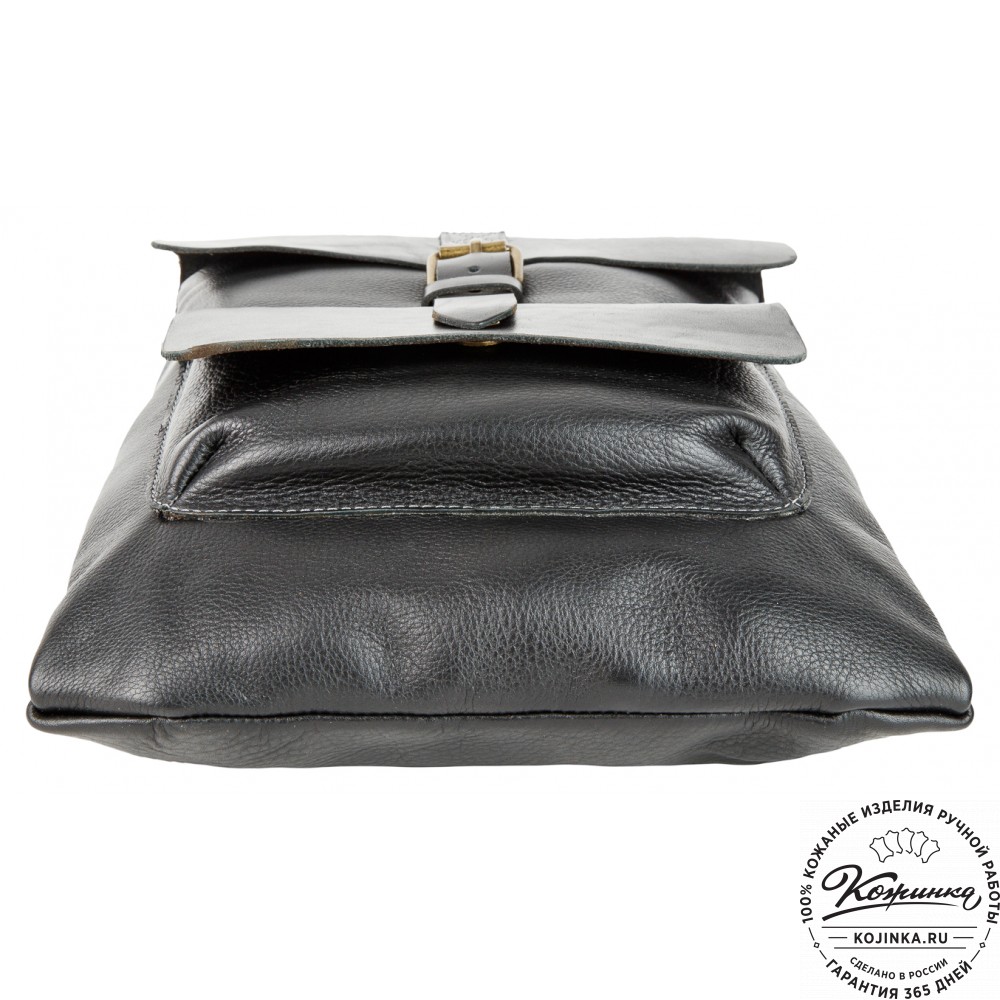 Кожаный рюкзак "Gray" (черный)