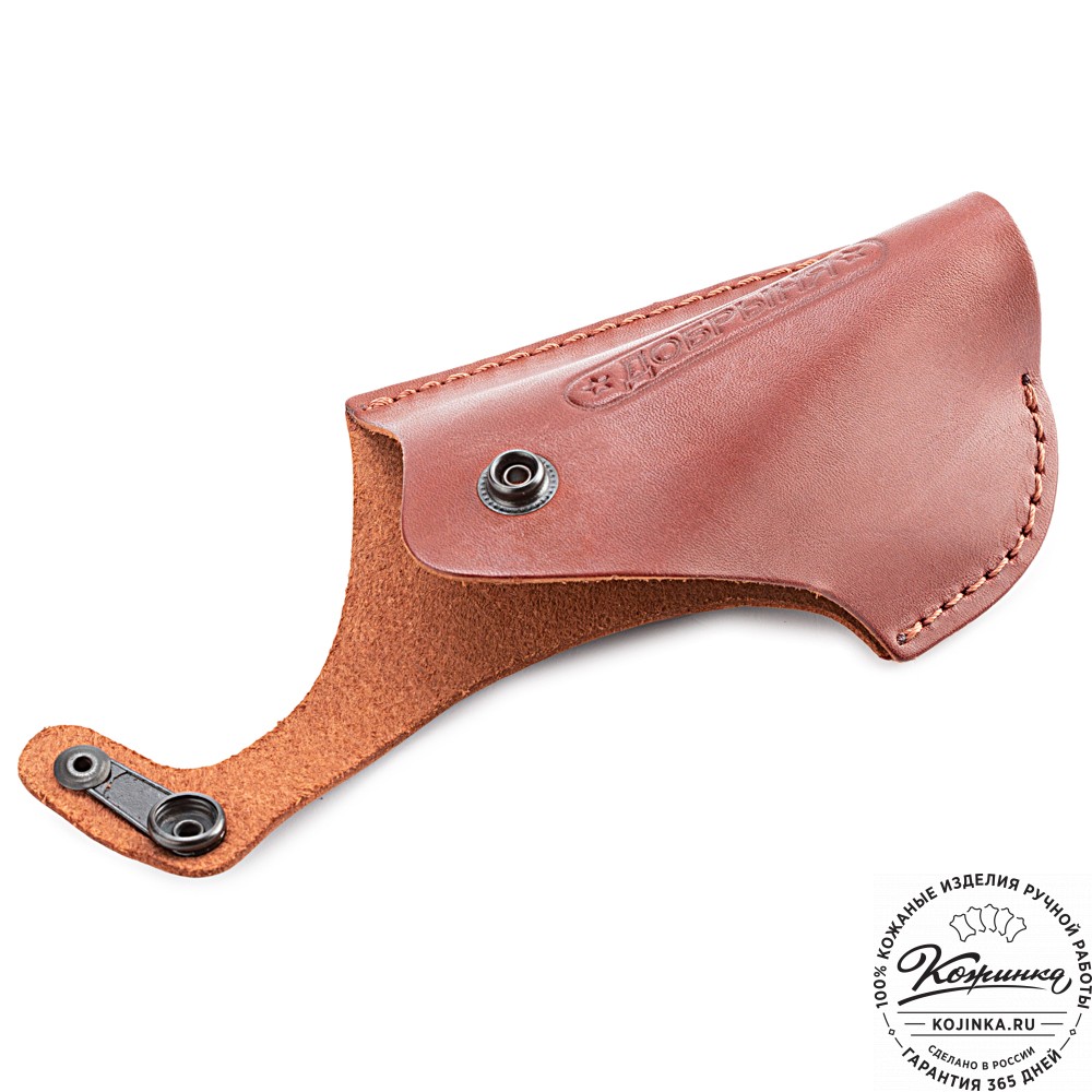Кожаная поясная кобура  для пистолета "Добрыня" (коньяк)