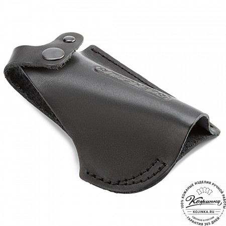 Кожаная поясная кобура  для пистолета "Пионер" (черная)