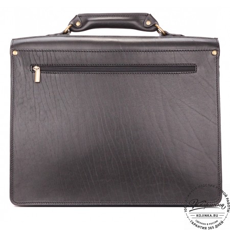 Кожаный портфель "Карьерист"  (чёрный)