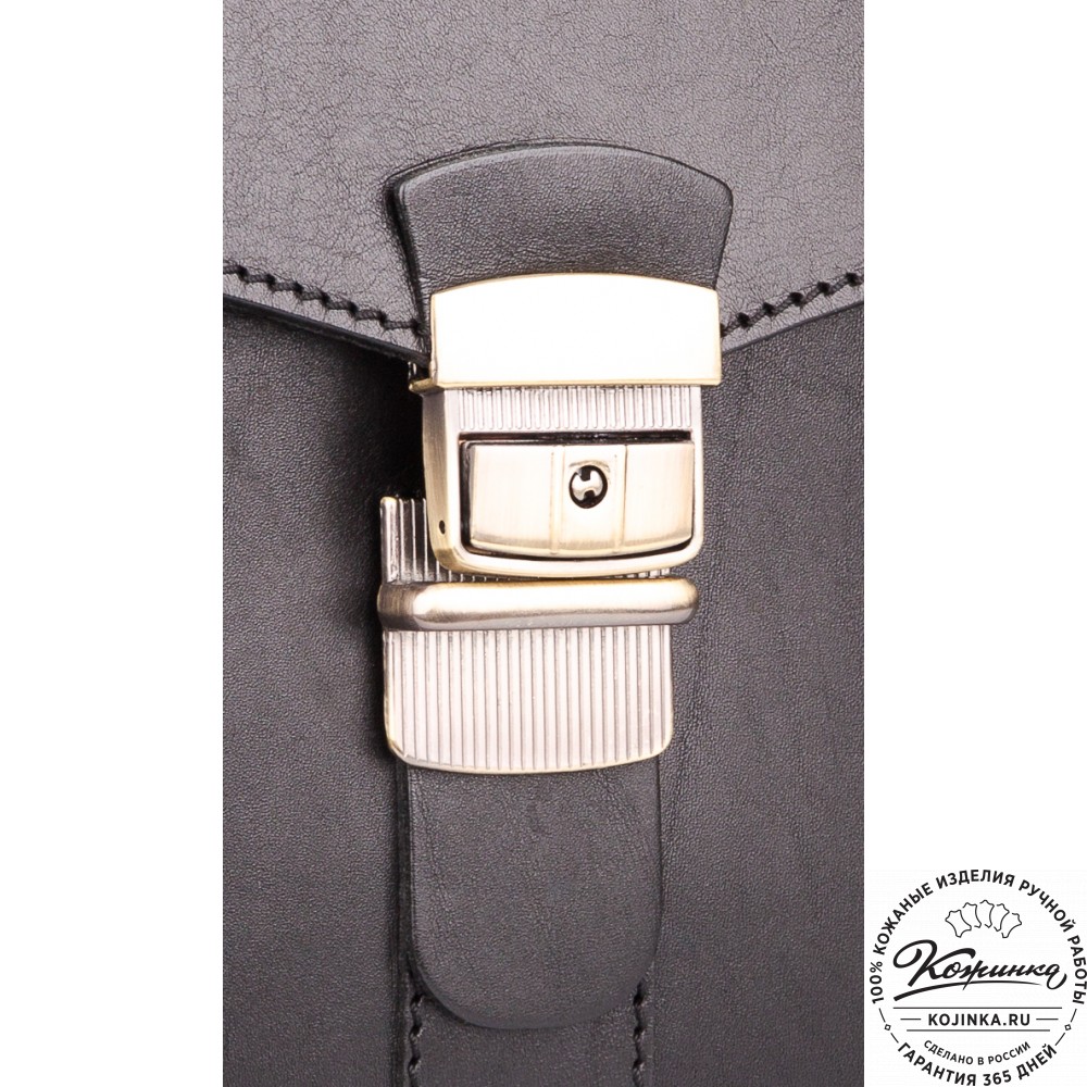 Кожаный портфель "Карьерист"  (чёрный)