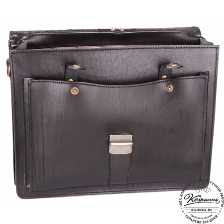 Кожаный портфель "Карьерист"  (чёрный)