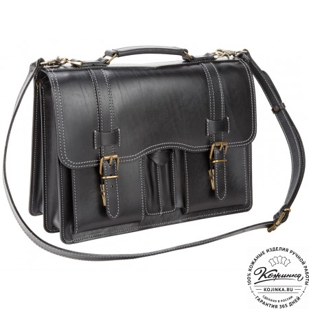 Кожаный портфель "Юрист"  (черный)