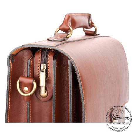 Кожаный портфель "Карьерист"  (рыжий)