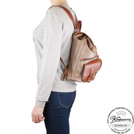 Кожаный рюкзак "Пилот" (чёрный)