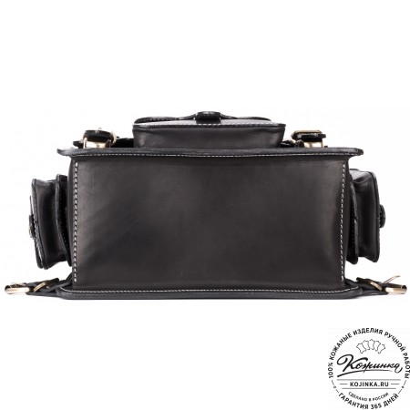 Кожаный ранец-портфель "Джон" (черный)
