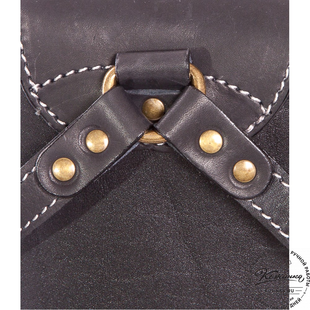 Женский кожаный рюкзак "Колибри" (черный)